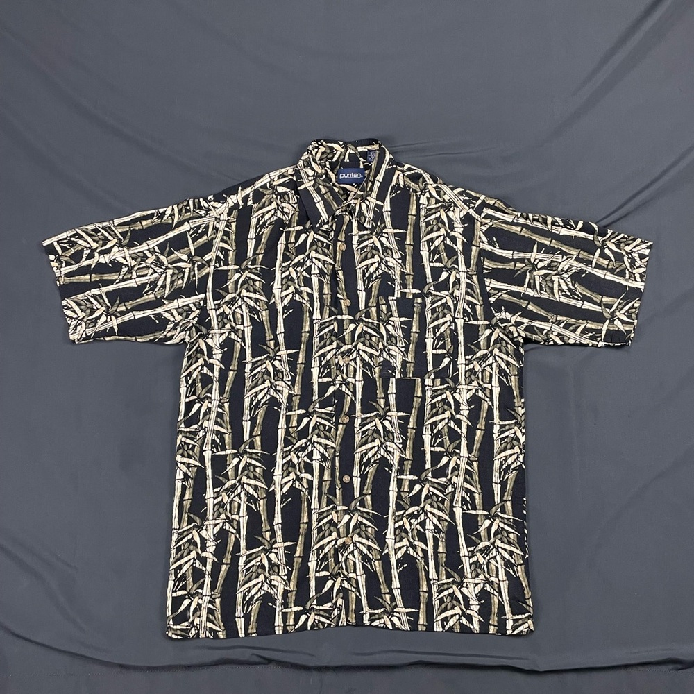 Puritan Black and Tan Bamboo Print Men's Shirt